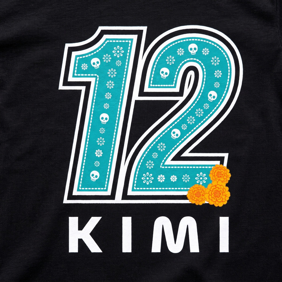 Kimi 12 Mexico Jersey t-shirt print close-up