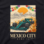 Mexico City Kimi Mountain Picado t-shirt print close-up