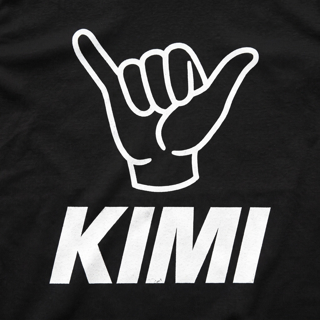 The Kimi Shaka t-shirt print close-up