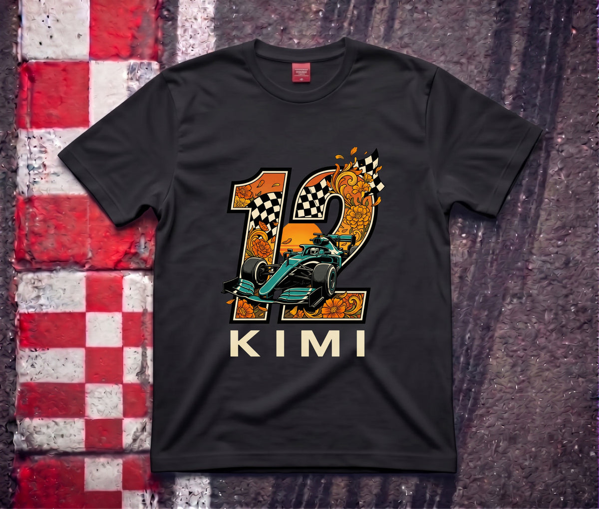 Kimi 12 Outline Marigold black t-shirt