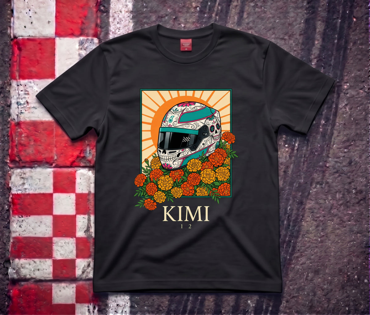 Kimi Dia de los Muertos Helmet black t-shirt