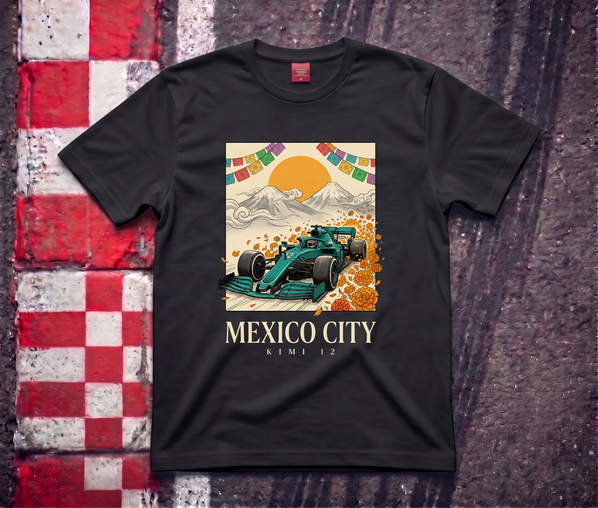 Mexico City Kimi Mountain Picado black t-shirt