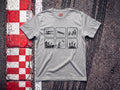 Racing Picto (Horizontal) F1 t-shirt in Sport Grey, flat lay on a race track kerb